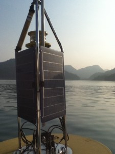 This buoy collects data that can used for environmental forecasting.