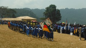 Ekambeng primary school children marching on Youth Day, Feb. 11th, 2014