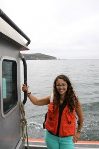 On the rescue boat in Tomales Bay. Photo by Sara Gendel