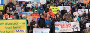 The demonstration of support for divestment. (The Berkshire Edge)