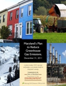 Maryland's 2011 Climate Action Plan. The update will be published by the end of 2015. Credit: MD Department of the Environment.