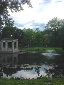 Congress Park in downtown Saratoga Springs