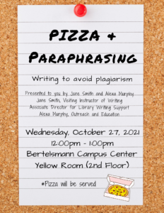 Research & Writing Workshops for International Students item