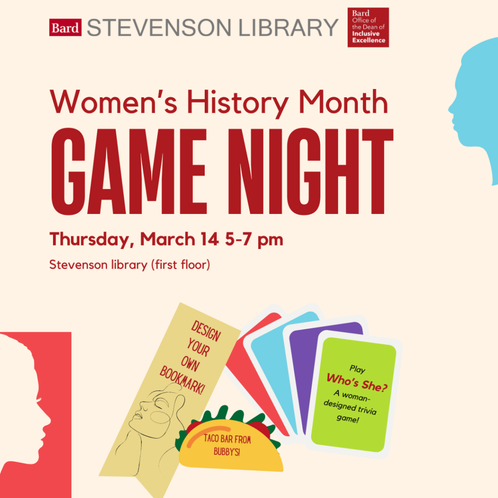 Women s History Game Night Stevenson Library News