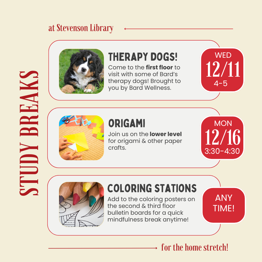 Study Breaks! | Stevenson Library News